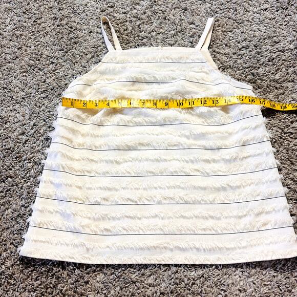 Maeve Anthropologie Fringe Stripe Quinn Textured Cami Neutral Motif Womens 4 - Picture 3 of 4